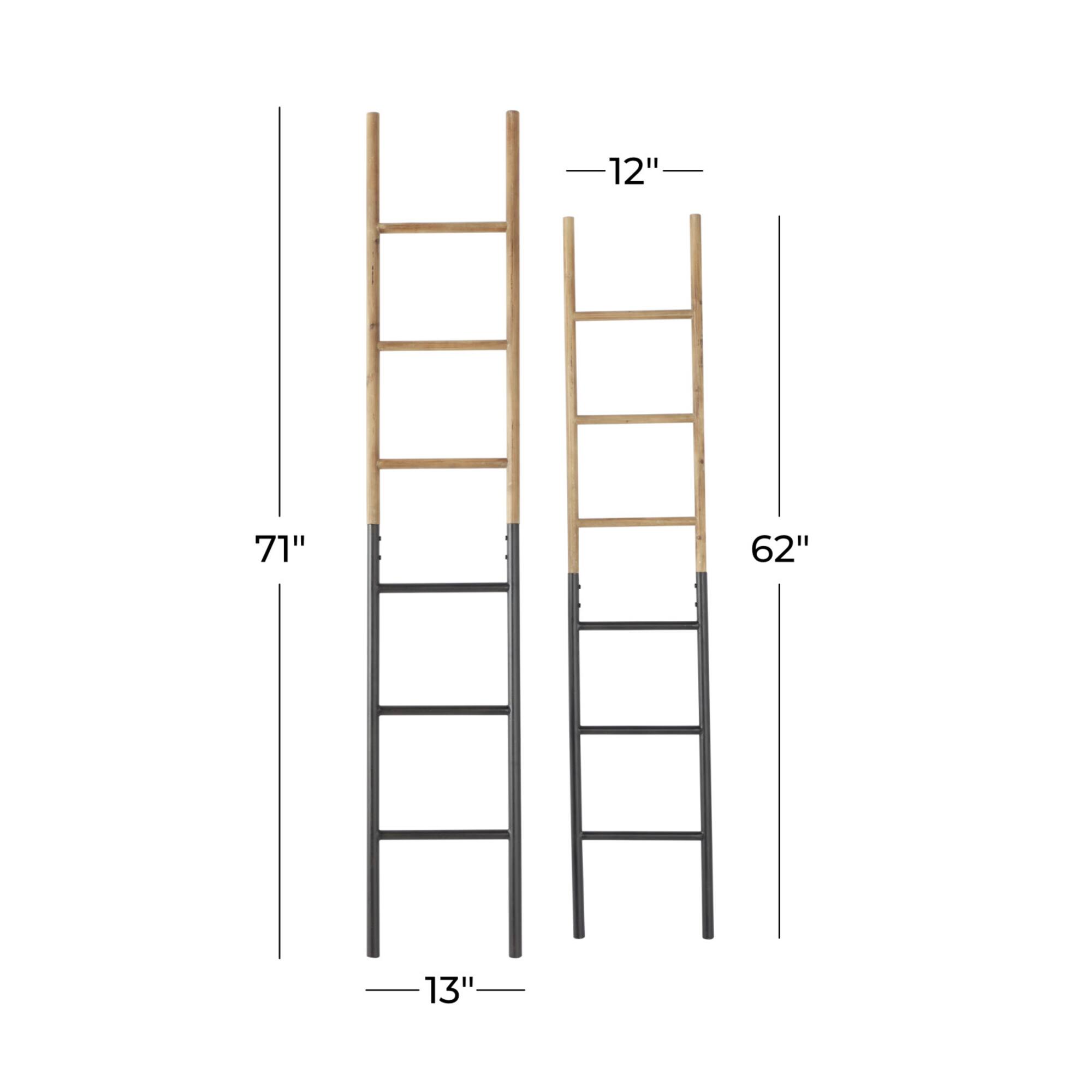 Brown Metal Industrial Ladder Set